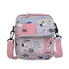 漫画 スヌーピー プリント スマホバッグ ショルダーバッグ 軽量 普段使い 通勤通学 男女兼用
