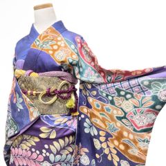 振袖フルセット(7点) 成人式・辻が花・絞り・京都きもの友禅・ガード