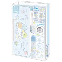 【新品・送料無料】すみっコぐらし ギフトセット (エンジェルリボン) (文房具 8点セット 自由帳 下敷 消しゴム かきかた鉛筆2B キャップ のり 筆箱 セロハンテープ) GS17601