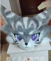 猫 着ぐるみ ヘッド ケモノ ファースーツ マスク ぬいぐるみ コスプレ