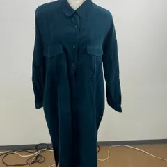 UNRELISH　コーデュロイ風 ロングシャツワンピース 38 オーバーサイズ 綿100％　20250905-0006