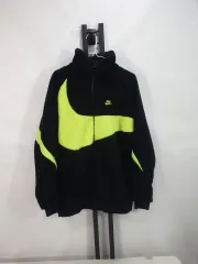 ナイキ ビックスウォッシュ フリース リバーシブル ジャケット ブラック 蛍光 黒 XL