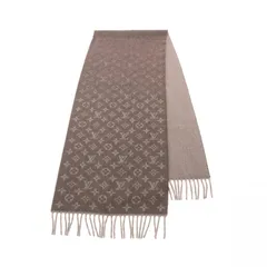 ルイ・ヴィトン LOUIS VUITTON マフラー エシャルプ モノグラム グラディエント ヘーゼルナッツ M70258 ブラウン ウール エシャルプ マフラー レディース Used A