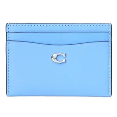 コーチ カードケース COACH レザー エッセンシャル C ロゴ カードケース スリム パスケース 定期入れ 名刺入れ ミストブルー CM435