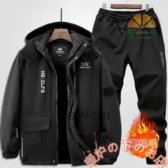 セットアップ メンズ 上下セット 裏起毛 迷彩服 作業服 防水 ジャケット アメカジ パンツ アウター 暖かい フード付き 防風 秋冬39678