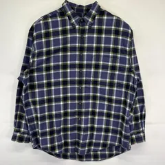 古着 エディー・バウアー Eddie Bauer 長袖シャツ ネルシャツ 胸ポケット アウトドア ボタンダウン チェック柄 L マルチカラー メンズ