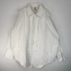 古着 70's/70年代 ヴィンテージ ブルックスブラザーズ Brooks Brothers 長袖シャツ USA製 ドレスシャツ 6ボタン XL  ホワイト 無地 メンズ