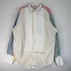 古着 70's～80's/70年代～80年代 ヴィンテージ ブルックスブラザーズ Brooks Brothers 長袖シャツ クレイジーパターン 6ボタン USA製 S  ホワイト系 ストライプ メンズ