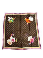 LOUIS VUITTON 新品未使用 ルイヴィトン スカーフ カレ70 LOUIS VUITTON ルイヴィトン モノグラムマルチ パンダ カレ70 スーパー