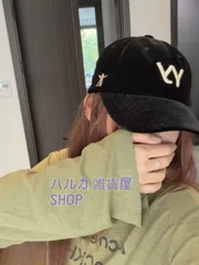韓国open yyアルファベットロゴ刺繍ベルベット野球帽ハンチング帽#ブラック