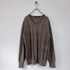 【VIP PLAYBOY COLLECTION】プレイボーイ(L)長袖 ニット セーター 総柄 アーガイル　Vネック