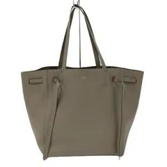 CELINE トートバッグ カバファントム スモール レザー グレージュ 176023