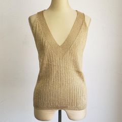 ロシャス ROCHAS ☆ リネン混 ストライプ シャツ 羽織 スリット糸 9