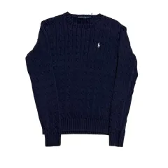 L POLO RALPH LAUREN レディース ネイビー コットン ニット