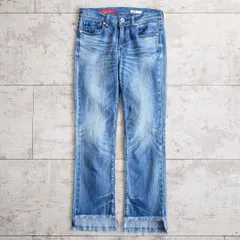 ダブルスタンダードクロージング ☆ デニム パンツ カットオフ 淡色 36 日本製 DOUBLE STANDARD CLOTHINGのサムネイル