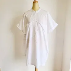 MSGM ☆ プルオーバー ロングシャツ ドルマン 40 半袖 伊製 ワンピース ホワイト イタリア製 シャツワンピース エムエスジーエムのサムネイル