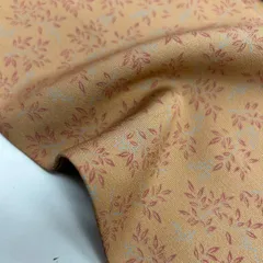 小紋 裄65.5 細かな草花模様の染め 着物 正絹 W-2098