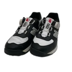 中古 ニューバランスゴルフ New Balance golf ゴルフシューズ  26.5cm 黒×白 574 v3 SL BOA スパイクレス [UGBS574L]