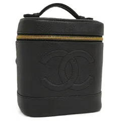 CHANEL バニティバッグ キャビアスキン レザー ブラック