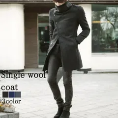 タイムセール SALE 在庫処分セール チェスターコート メンズ シングルウールコート ショート グレンチェック 軽い アウター ウール 冬 トレ