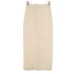 SENSE OF PLACE センスオブプレイス マキシ丈 フクレジャガードナロー スカート One ホワイト アーバンリサーチ レディース 古着