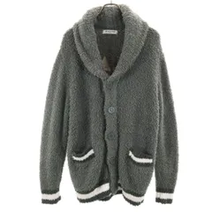 GELATO PIQUE HOMME ジェラートピケオム 長袖 カーディガン L チャコールグレー ルームウェア メンズ 古着