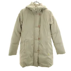 AIGLE エーグル ダウンジャケット S ベージュ アウトドア レディース 古着