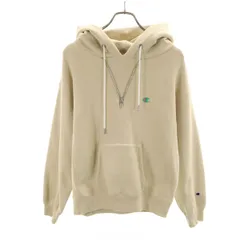 Champion チャンピオン 長袖 リバースウィーブ スウェットパーカー L ベージュ 裏起毛 レディース 古着