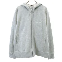 mont-bell モンベル 長袖 ジップパーカー M グレー系 裏起毛 アウトドア メンズ 古着