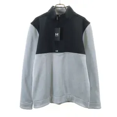 未使用 UNDER ARMOUR アンダーアーマー ゴルフ 長袖 ハーフジップ ウェア L グレー メンズ 古着