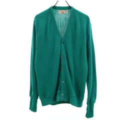 鯛*。様 70s Searsアルパカカーディガン アップルグリーン ヤレ有り