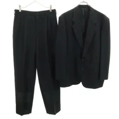 COMME des GARCONS HOMME コムデギャルソンオム 90s 1997年 日本製 ウール100％ オールド ストライプ柄 スーツ 上下 セットアップ M ブラック メンズ 古着