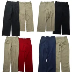古着卸 まとめ売り ディッキーズ Dickies USA製 パンツ 8枚セット (メンズ 38 /36 /34 /32 ) チノ ベージュ ネイビー 赤 中古 古着 NC9412