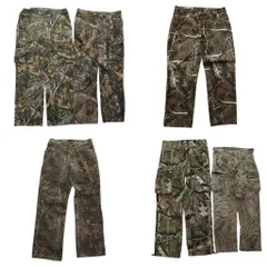 古着卸 まとめ売り リアルツリー柄 パンツ  MIX 6枚セット (メンズ M /30 /32 ) カーゴパンツ テーパード 中古 古着 NC9383
