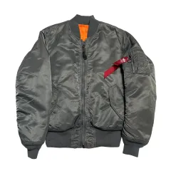 S アルファインダストリーズ リバーシブル ma-1 グレー パイロットジャンパー