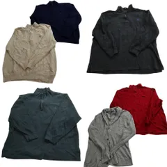 古着卸 まとめ売り ラルフローレン セーター 6枚セット (メンズ 2XL /3XL ) ハーフジップ ショールカラー カーディガン 中古 古着 NC9643