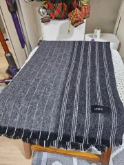 LANCETTI ストライプ ウール マフラー