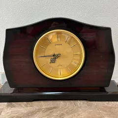 ★ CITIZEN 木製置き時計 記念品 アンティーク調