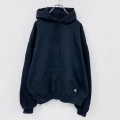 古着 used　90s～　RUSSELL　ラッセル　スウェットパーカー/フーディー　ヴィンテージ　無地　黒　ブラック　XLサイズ