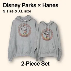 リンクコーデに！ Disney Parks × Hanes ミッキーパーカー 2着セット（S・XL）