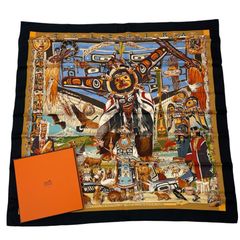 新品同様 CHANEL シャネル スカーフ 大判 シルク マトラッセ柄 ココ