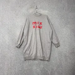 ミックス ツー ミックス プリンティング ライト グレー ミニ スウェット ONE PIECE F