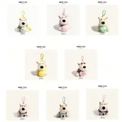バッグチャーム モフモフ アイスクリーム 西高地ホワイテリア キーホルダー かわいい 犬 ぬいぐるみ プレゼント ギフト