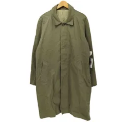 美品　YAECA ヤエカ ステンカラーコートロング カーキ サイズS 中古・古着通販】YAECA (ヤエカ) ステンカラーコートロング カーキ