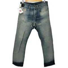 ディーゼル DIESEL 00s D-VIKER Y2K ダメージ加工 ボタンフライ ストレートデニム メンズ  W32 L32