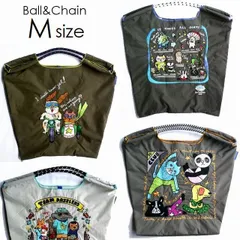 正規品 BALL＆CHAIN ボールアンドチェーン エコバッグ Mサイズ BOBBY DAZZLER ボビーダズラー UNIT BIKE SORTS CLUB 猫 ネコ ウサギ キリン パンダ  犬 フレブル ボストンテリア バイク ギター  キノコ ヨガ