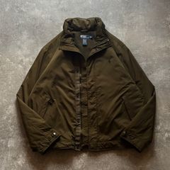 90年代 90s Polo by Ralph Lauren ラルフローレン ナイロン フリース ジャケット オリーブ