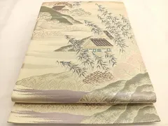 平和屋着物◎六通柄袋帯　唐織　御所解文　金銀糸　正絹　逸品　BAAV9623hvのサムネイル