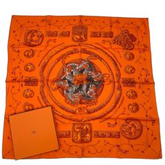 希少 極美品 HERMES エルメス カレ90 スカーフ SOIREE DE GALA CLERC