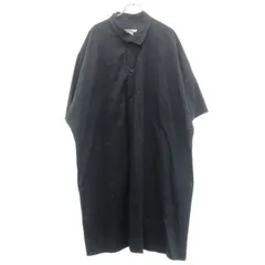 BARBARA ALAN バーバラ アラン ショートスリーブロングシャツ  ブラック S
